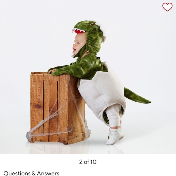 Pottery Barn Kids Green Dinosaur Costume - Picture 1 of 6